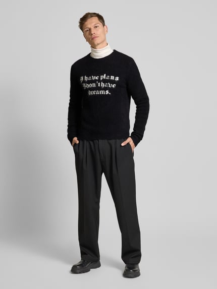 The Kooples Strickpullover aus Alpaka-Mix mit Rundhalsausschnitt Black 1