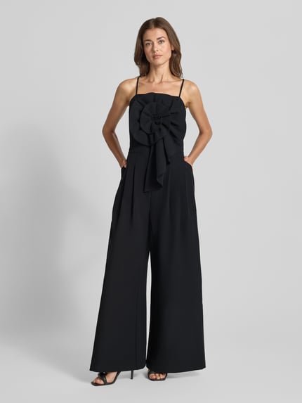 YAS Jumpsuit mit Spaghettiträgern und Applikation Black 4