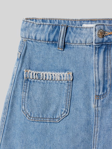 MANGO Jeansrock mit aufgesetzten Taschen Modell 'bruna' Blau 2
