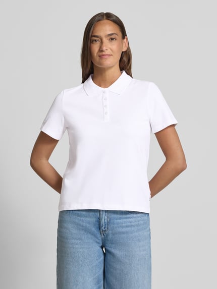 s.Oliver RED LABEL Regular Fit Poloshirt aus Baumwoll-Mix Weiss 4