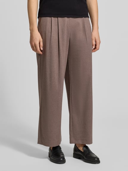 s.Oliver RED LABEL Regular Fit Marlenehose mit Bundfalten Taupe Melange 4