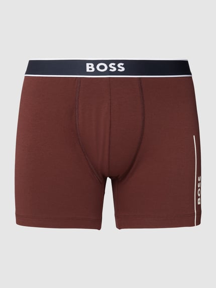 BOSS Obcisłe bokserki z detal z logo Bordowy 2