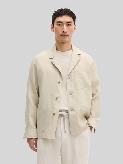 Marc O'Polo Regular fit colbert van puur linnen Offwhite - 4