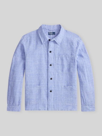 Polo Ralph Lauren Koszula casualowa o kroju relaxed fit z czystego lnu z naszywanymi kieszeniami Jasnoniebieski 2