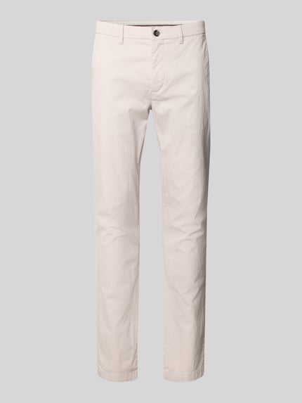 Produktfoto, Slim Fit Chino aus Baumwoll-Mix Modell 'BLEECKER' von Tommy Hilfiger, Optik: Unifarben, Passform: Slim Fit, Label-Patch, Label-Stitching, Label-Prägung, Gürtelschlaufen, Knopf mit verdecktem Reißverschluss, Gesäßtaschen, seitliche Eingrifftaschen, glatte Textur