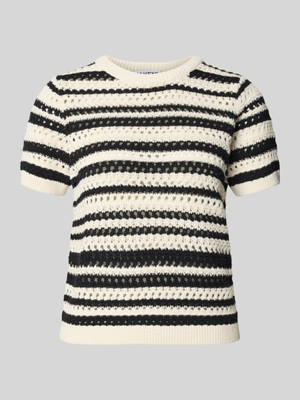 Gebreid shirt met ajourpatroon Shop The Look MANNEQUINE