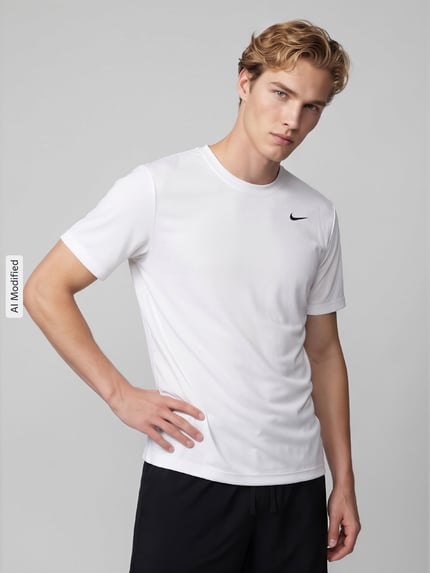 Nike Training Regular Fit sport-t-shirt met logoprint Wit - 3