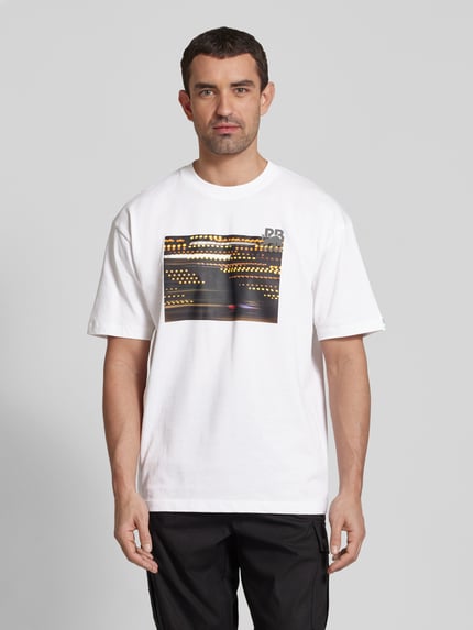 HUGO T-shirt met motiefprint, model 'Daveley' Wit - 4