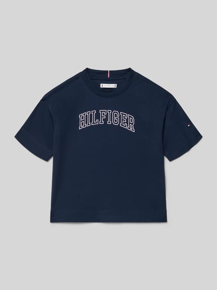 Tommy Hilfiger Teens Regular Fit T-Shirt aus reiner Baumwolle Marine 1