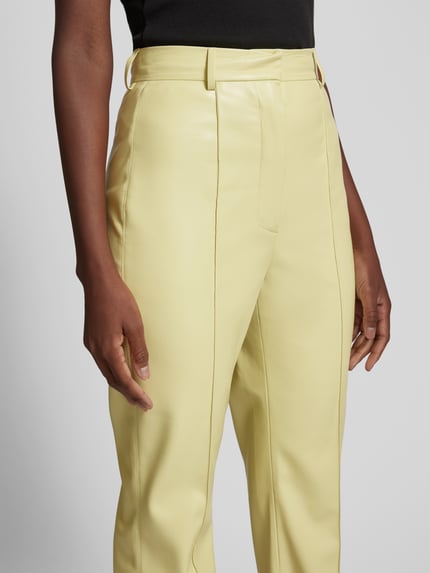 Nanushka Bootcut fit stoffen broek met siernaden Lichtgeel - 3