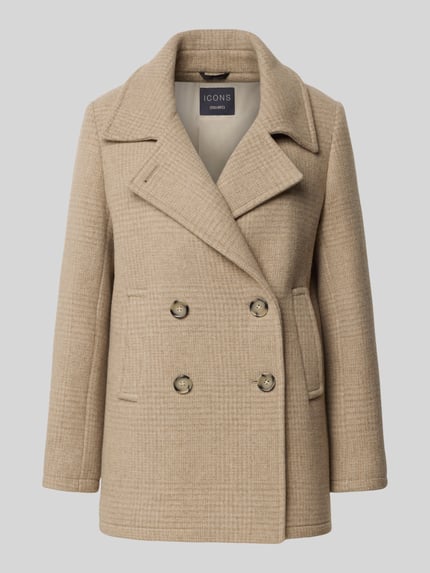 ICONS Cinzia Rocca Jacke aus Woll-Mix mit Reverskragen Sand 2