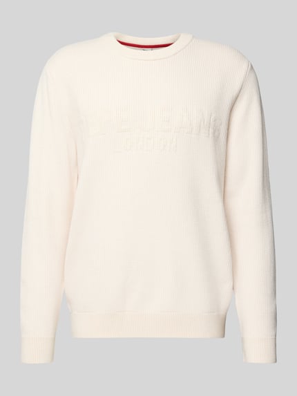 Pepe Jeans Regular Fit Strickpullover Viskose-Baumwoll-Mix Modell 'PHINEAS' Offwhite 2