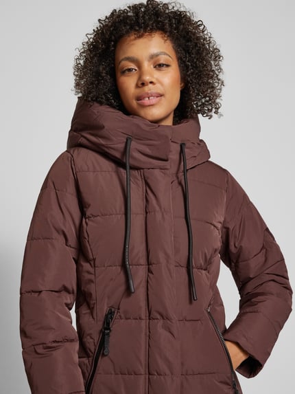 khujo Gewatteerde lange jas met capuchon, model 'TYNSE' Bordeaux - 3