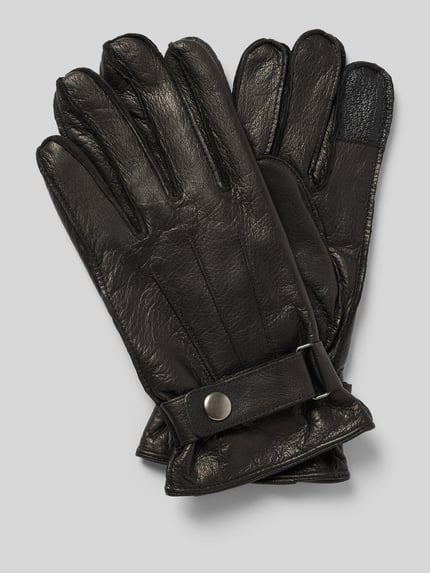 Akaroa Handschuhe aus Rindsnappa mit Touchfunktion Black 1