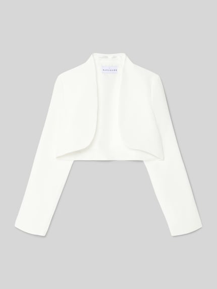DANAMADE Bolero mit Stehkragen Weiss 1