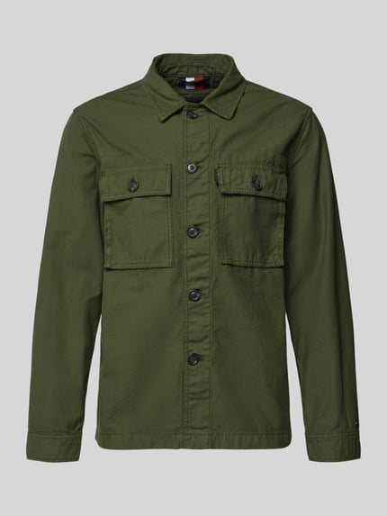 Tommy Hilfiger Regular fit overhemdjack van puur katoen Kaki - 2