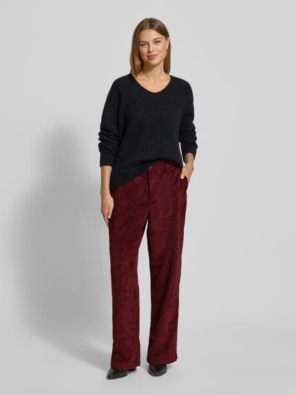 Soyaconcept Cordhose mit Eingrifftaschen Modell 'BINDI' Bordeaux 1