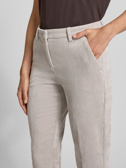 CAMBIO Corduroy broek met persplooien, model 'KRYSTAL' Steengrijs - 3