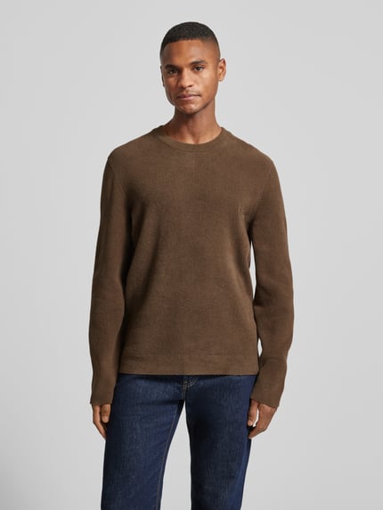 Marc O'Polo DENIM Regular Fit Pullover mit Baumwoll-Anteil Taupe 4