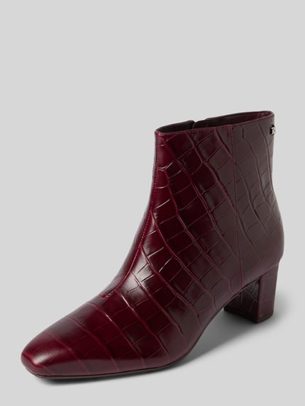 Lauren Ralph Lauren Stiefeletten aus echtem Leder Modell 'Demi' Bordeaux 1