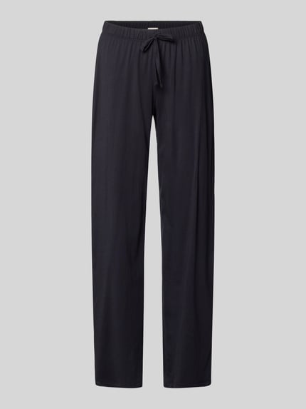 Productfoto, Pyjama-Hose met elastische band van Hanro, relaxed fit, tunnelkoord, dames pyjamabroek in donkergrijs, gladde stof, eenvoudig design