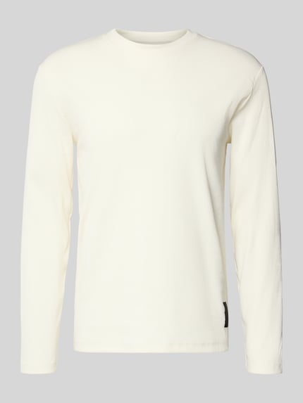 Tom Tailor Denim Regular fit shirt met lange mouwen van geribde katoenmix Offwhite - 2