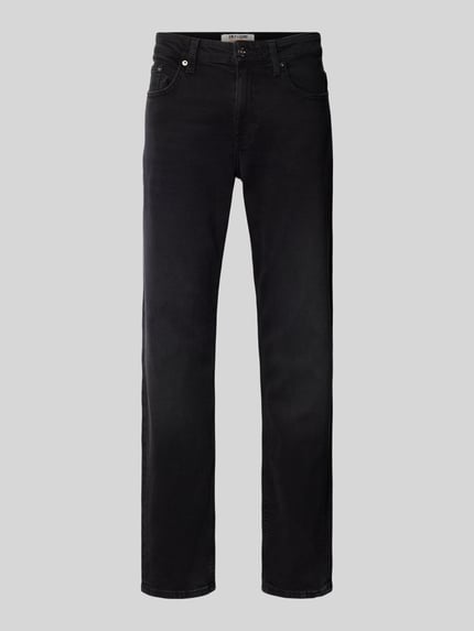 ONLY & SONS regular fit straight leg jeans van katoenmix model 'WEFT' Zwart - 2