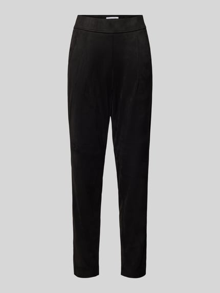 Raffaello Rossi Slim fit broek in wildleerlook, model 'CANDICE' Zwart - 2