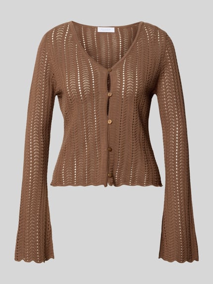 Cardigan mit V-Ausschnitt und Knopfleiste Shop The Look MANNEQUINE
