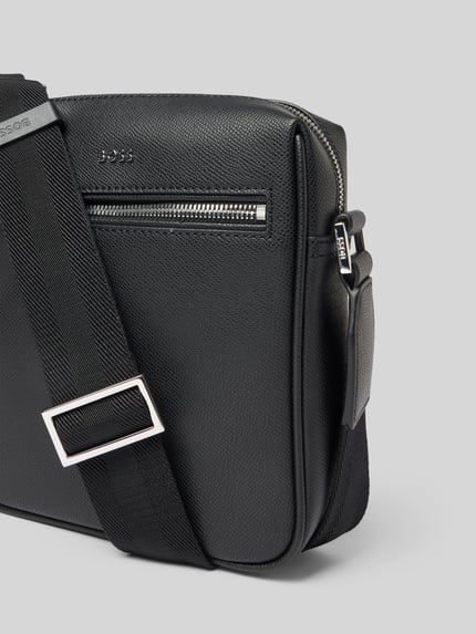 BOSS Reporter-tas van generfd leer model 'DAXTER_NS zip' Zwart - 3
