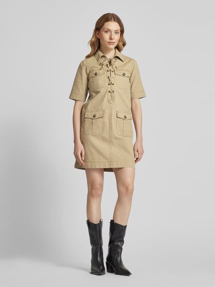 Zadig&Voltaire Mini-jurk met klepzakken, model 'RECORD' Beige - 1