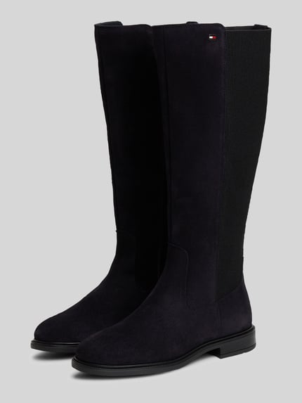 Tommy Hilfiger Stiefel aus echtem Leder mit Logo-Stitching Dunkelblau 1