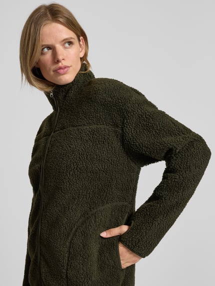 PIECES Regular Fit Jacke aus Teddyfell Modell 'SADIA' Khaki 3