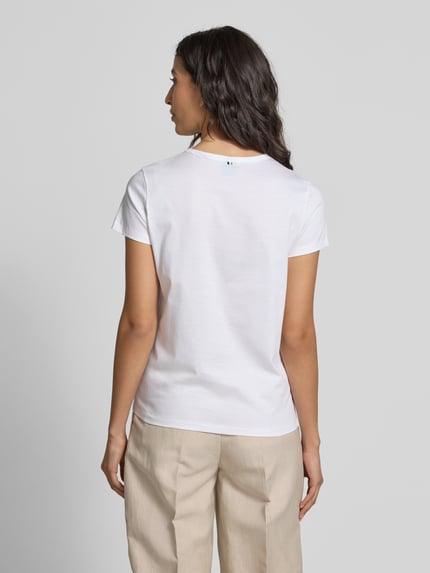 BOSS T-shirt z detalem z logo model ‘Eventsa’ Biały 5
