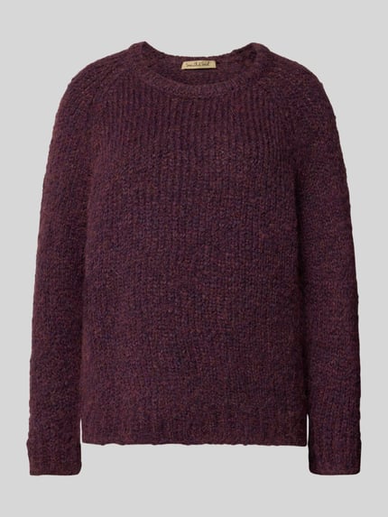 Produktfoto, gebreide pullover met ronde hals van Smith and Soul, Materiaalmix met alpaca, regular fit, grof tricot, ruglengte maat S 61 cm, mouwlengte maat S 62 cm