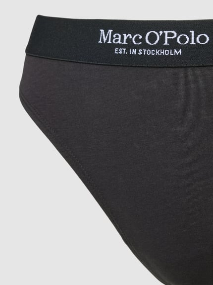 Marc O'Polo Stringi z elastycznym paskiem z logo w zestawie 3 szt. Czarny 2