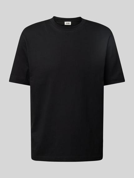 DRYKORN T-Shirt mit geripptem Rundhalsausschnitt Modell 'RAPHAEL' Black 2