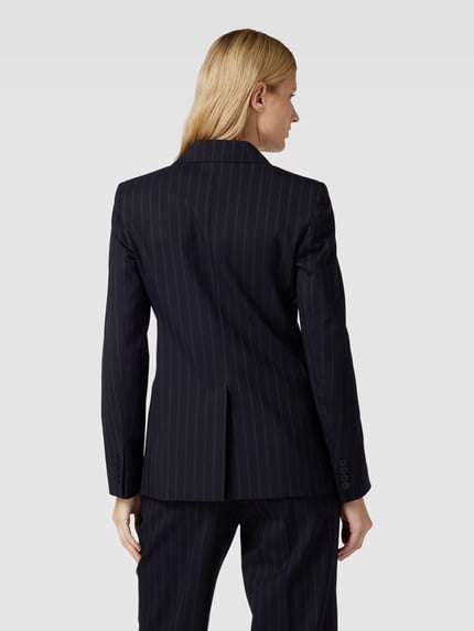 Max Mara Studio Blazer met krijtstrepen, model 'SELLA' Donkerblauw - 5