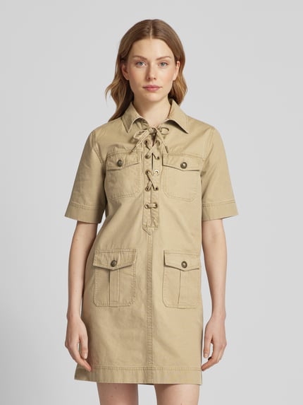 Zadig&Voltaire Mini-jurk met klepzakken, model 'RECORD' Beige - 4