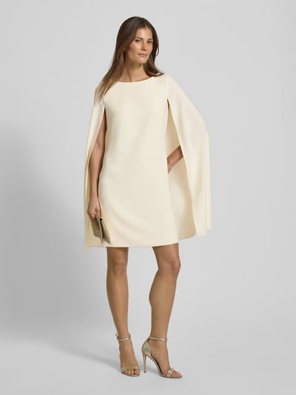 Lauren Ralph Lauren Smal cocktailjurk met boothals model 'PETRA' Offwhite - 1