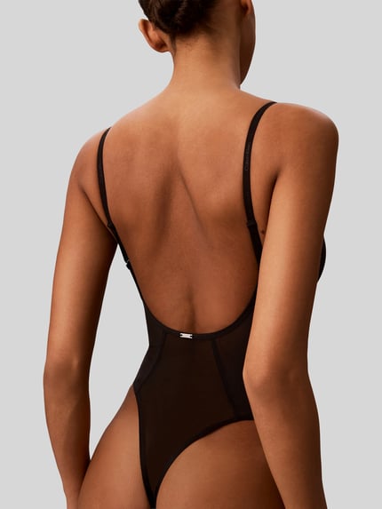Calvin Klein Underwear Bielizna modelująca body z głębokim dekoltem w serek Czarny 6