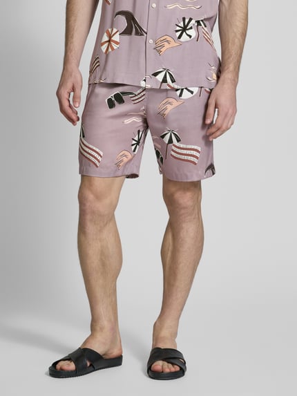 Scotch & Soda Relaxed fit bermuda met steekzakken, model 'FAVE' Mauve - 4