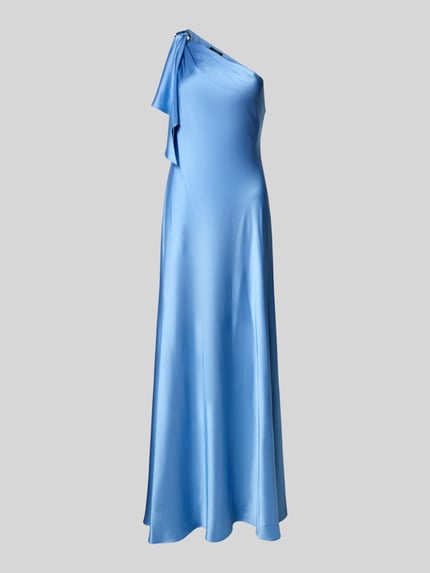 Lauren Ralph Lauren Avondjurk met one shoulder-band, model 'ELZIRA' Lichtblauw - 2