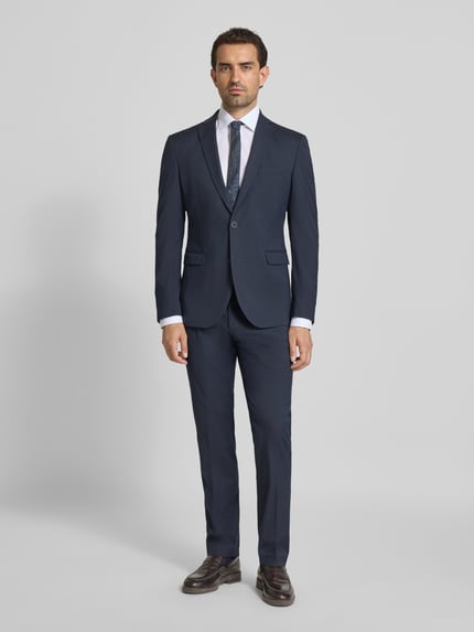 s.Oliver BLACK LABEL Slim Fit Anzugsakko mit Viskose-Anteil Dunkelblau 1
