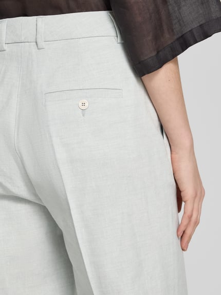 SEDUCTIVE Hose aus Leinen-Mix mit Bügelfalten Modell 'DOMINICA' Bleu Melange 3