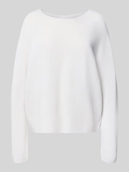 Produktfoto, Schimmernder Strickpullover aus Woll-Mix von Rich & Royal mit Viskose-Anteil, Regular-Fit, Rundhalsausschnitt, Struktur-Oberfläche