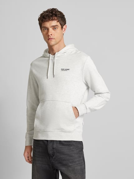 Pepe Jeans Hoodie met labelprint  Lichtgrijs - 4