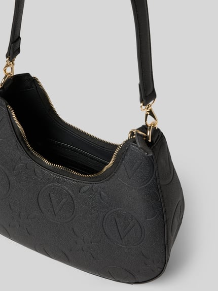 Valentino Bags Shoulder Bag mit Allover-Logo-Prägung Modell 'Samba' Black 4