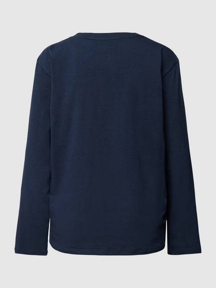 SCHIESSER Pyjama-Oberteil im unifarbenen Design Modell 'Mix+Relax' Marine 3