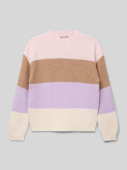ONLY Regular Fit Strickpullover aus Viskose-Mix Modell 'SANDY' Altrosa 1